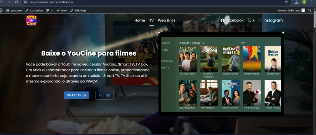 TV 8 Instale o YouCine